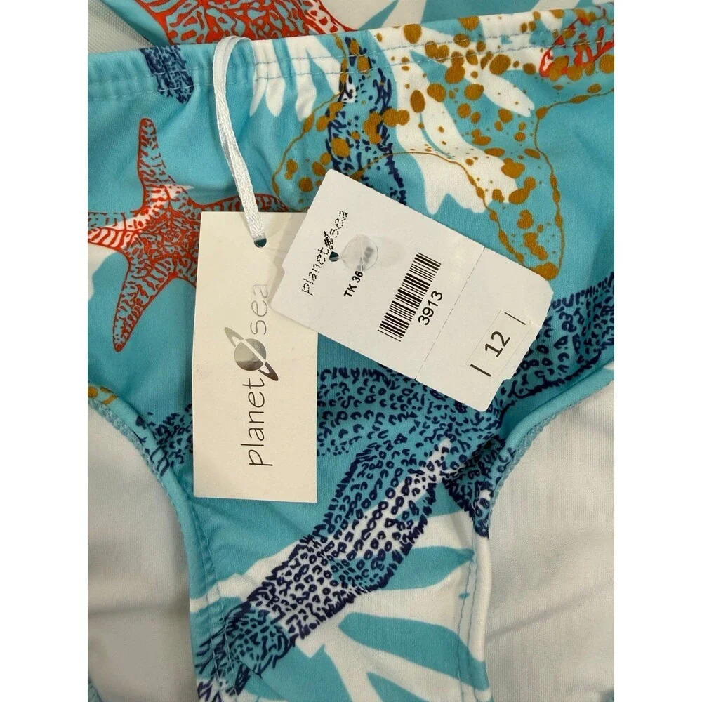 Planet Sea Girls Rash Guard Swimsuit 2pc Set Size 12 NWT